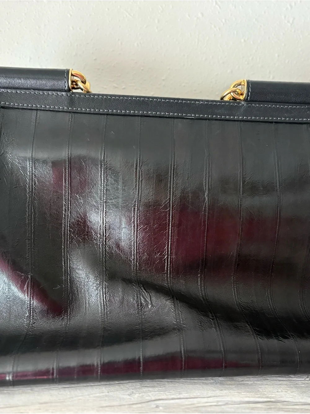 Dolce & Gabbana Black Fur and Leather Top-Handle Satchel